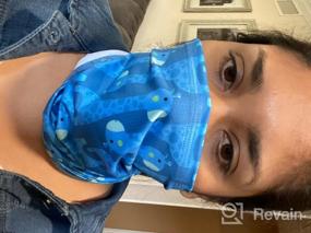 img 5 attached to 👶 Детская бафф-маска с ультрафиолетовой защитой: 5 штук рисунков для лица балаклавы бандана шарф для активного отдыха на улице