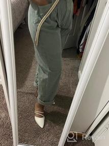 img 6 attached to Casual High Waisted Corduroy Pants for Women 👖 - Loose Fit Straight Leg Trousers with Pockets by EVALESS
