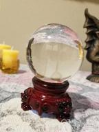 img 1 attached to Amlong Crystal 3 Inch (80Mm) Pink Crystal Ball With Redwood Lion Resin Stand And Gift Box For Decorative Ball, Lensball Photography, Gazing Divination Or Feng Shui, And Fortune Telling Ball review by Michelle Chauvin