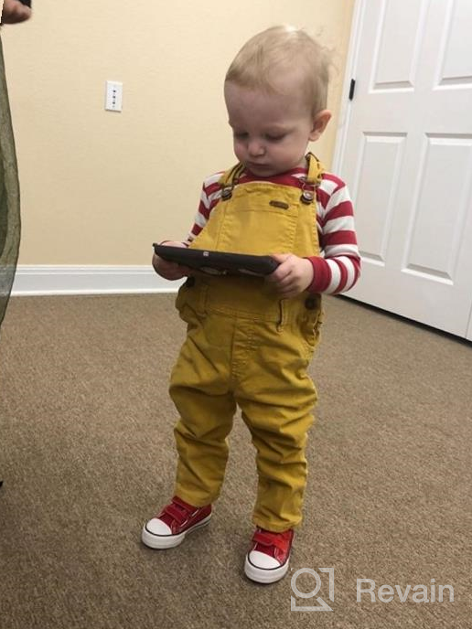 img 1 attached to OFFCORSS Toddler Overalls: Stylish 👖 Boys' Clothing for Comfortable and Versatile Overalls review by Phil Show