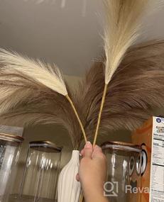 img 7 attached to 3 Pcs 38" Faux Pampas Grass Decor For Floor Vase, Fluffy Boho Home Decor Artificial Fake Plants Living Room Bedroom Kitchen (Mixed)