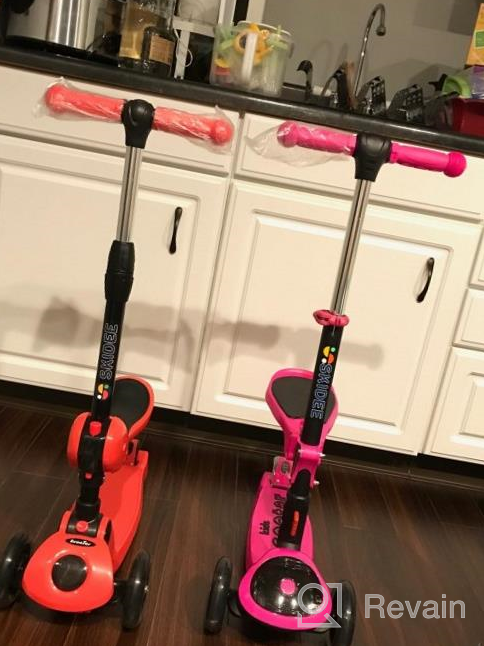 img 1 attached to Adjustable Height Kick Scooter With Seat And LED Wheels For Kids Ages 3-5 - Perfect For Outdoor Adventures! review by Phil Show