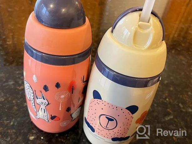 img 1 attached to Tommee Tippee Superstar Straw Insulated Sippy Cup For Toddlers (9Oz, 12+ Months) - 2 Pack Pink & Warm Gray review by Natalie Lee