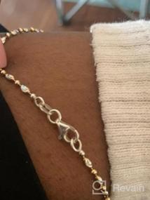 img 5 attached to Sterling Silver Diamond-Cut Anklet: MiaBella'S Italian-Made Bead Ball Chain For Women And Teens