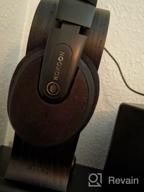 img 1 attached to Black Leather Headphone Stand: Universal Headset Holder For Gaming And More - SAMDI Product review by Mark Meyer