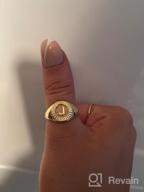 img 1 attached to Make A Statement With Trendsmax Chic Gold Plated Initial Letter Rings In A-Z For Women And Girls review by Crystal Carlson