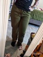 img 1 attached to Comfortable Women'S Casual Pants With Drawstring Elastic High Waist, Straight Leg, And Pockets review by Chris Long