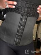 img 1 attached to Women'S Latex Workout Waist Trainer Corset With Double Straps X-Shape Faja Trimmer Belt By KIWI RATA review by Patrick Bacho