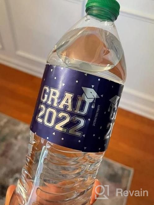 img 1 attached to Class Of 2023 Graduation Water Bottle Labels - 24 Waterproof Stickers In School Colors review by Alisha Powell