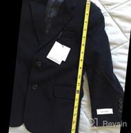 img 1 attached to 👔 Stylish Calvin Klein Boys' Bi-Stretch Blazer Suit Jacket: 2-Button Single Breasted, Buttoned Cuffs & Front Flap Pockets review by Patrick Gibb