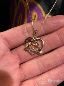 img 5 attached to Sterling Silver Celtic Knot Peace Sign Pregnant Pendant Necklace - Vintage Irish Celtic Jewelry Ideal For Women, Girls, Mothers, Wives, Sisters, And Girlfriends