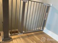 img 1 attached to Cumbor 29.5-46" Auto Close Safety Baby Gate: Mom'S Choice Awards Winner, Extra Tall & Wide Child Gate For House, Stairs, Doorways - Durable Dog Gate With Easy Walk Thru - Brown review by Chris Webb