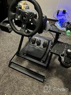 img 1 attached to Marada Steering Wheel Stand X Frame Racing Simulator Steering Wheel Stand Foldable & Tilt-Adjustable For G29 G920 T300RS T150 Wheel, Shifter,Pedals And Handbrake NOT Included review by Jabari Campbell