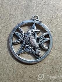 img 6 attached to 🔮 Wiccan Crow Raven Pendant Necklace: BEKECH Raven Crow Moon Pentacle Jewelry with Pentagram Wicca Charm - Perfect Gift