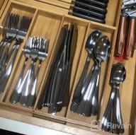 img 1 attached to Modern 48-Piece Stainless Steel Flatware Cutlery Set With Steak Knives For 8, Mirror-Polished Eating Utensils For Home And Hotel, Dishwasher-Safe Silverware Set With Knives, Forks, And Spoons review by Eric Jackson