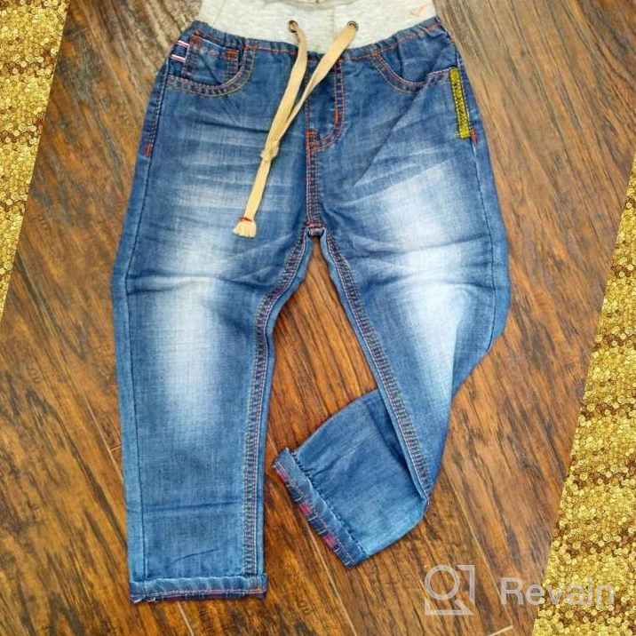 img 1 attached to 👖 LITTLE GUEST Little Clothes Drawstring Waistband Boys' Clothing for Jeans: A Perfect Fit Every Time! review by Dan Quiceno