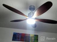 img 1 attached to Ensenior Ceiling Fan With Lights Remote Control, W1-3, 52 Inch, Black, DC Motor review by Satish Greener