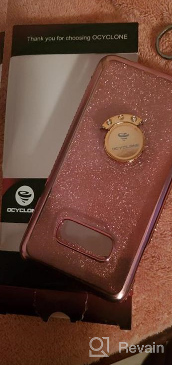 img 1 attached to Sparkling Red Galaxy S10E Case For Women, With Diamond Rhinestone Bumper And Kickstand, Bling Luxury Phone Case Compatible With Galaxy S10E, Ideal For Girls And Women - By OCYCLONE review by Dino Wilson