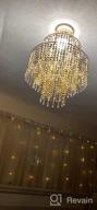 картинка 1 прикреплена к отзыву Gold Acrylic Chandelier Shade With Crystal Beads And 3 Tiers - Perfect For Bedroom, Wedding, Or Party Decoration - 12.6" Diameter от Antonio Bly