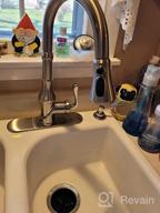 img 1 attached to Matte Black BWE Kitchen Faucet With 3 Spray Modes And Pull Out Sprayer - High Arc Single Handle Gooseneck Sink Faucet For Farmhouse And Commercial Use - Lead-Free Single Lever With Deck Plate review by Braxton Jackson