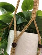 img 1 attached to POTEY 610102 Macrame Plant Hanger: Stylish Hanging Planter For Indoor And Outdoor Home Decor - Ivory, 35 Inch review by Dave Knain