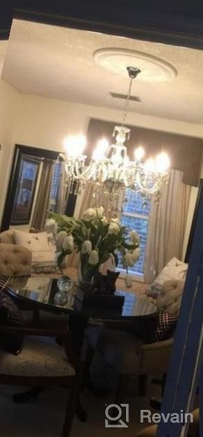 img 1 attached to Ridgeyard Crystal Chandelier - 10 Elegant Lights For A Luxury Living Room review by Kyle Rose