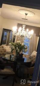 img 4 attached to Ridgeyard Crystal Chandelier - 10 Elegant Lights For A Luxury Living Room
