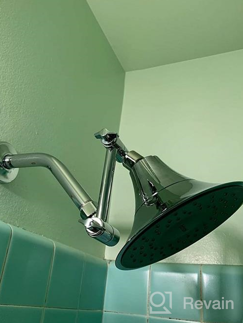 img 1 attached to Upgrade Your Shower Experience With An Adjustable Brass Shower Arm Extender, Height Adjustable For High Rise Or Lower Rainfall Showerheads In Matte Black Finish review by Jared Poinson