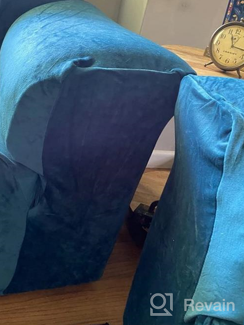 img 1 attached to Protect Your Sofa With Turquoize Velvet Stretch Couch Covers - Form Fit Slipcover For 3 Cushion Sofa, Thick And Soft Furniture Protector - Ideal For Pet Owners, Machine Washable (Gray, Sofa) review by Alex Romero