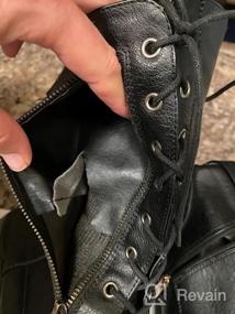 img 6 attached to Women'S Military Combat Lace-Up Ankle Bootie With Mid-Calf Pocket For Credit Card Knife And Money – DailyShoes