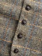 img 1 attached to Men'S Slim Fit Wool Blend Herringbone Tweed Waistcoat Vest review by Hikeboy Ramey