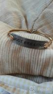 img 1 attached to 📿 Inspirational Friendship Bible Verse Bracelets - Vintage Brass Bangle Jewelry for the Brave review by Donna Tran
