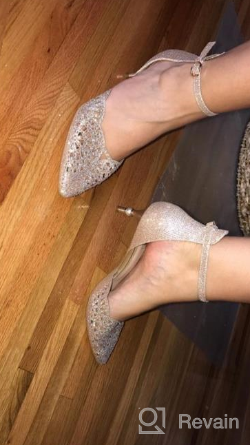 img 1 attached to Women'S IN2 Candice Rhinestones Sequins Low Kitten Heels Pumps Dress Evening Shoes Bridal Bride Wedding review by Mitchell Norman