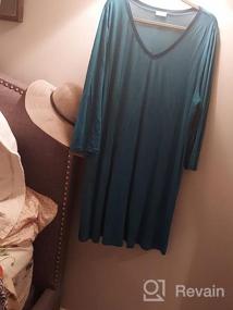 img 5 attached to Experience Comfort With WiWi Bamboo Nightgowns: Long Sleeve, Stretchy, Plus Size Sleepwear For Women