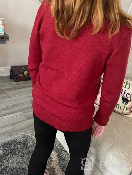 img 1 attached to Women'S Cable Knit Turtleneck Pullover Sweater Long Sleeve Soft Jumper Casual Top review by Todd Gill