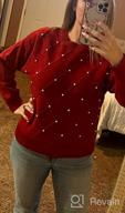 img 1 attached to Fashionable Women'S Long Sleeve Ribbed Knit Pearl Sweater Pullover By Miessial review by Robert Fulce