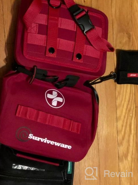 img 1 attached to 🚑 Surviveware Waterproof Premium First Aid Kit - Small Kit for Cars, Boats, Trucks, Hurricanes, Tropical Storms, and Outdoor Emergencies - 100 Piece review by Abdy Traini