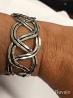 img 1 attached to 🔱 Silver Plated Brass Cuff with Intricately Braided Wire for Richera review by Kurt Ahui