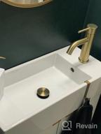 картинка 1 прикреплена к отзыву Матовый черный смеситель для ванной комнаты с механизмом слива, однорычажный, с одним отверстием и 6-дюймовой пластиной для закрытия трех отверстий - TRUSTMI латунь от Kent Kings
