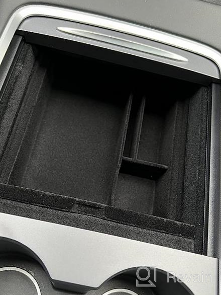 img 1 attached to Motrobe 2023 Upgraded Model 3 Model Y Flocked Center Console Organizer Tray Hidden Cubby Drawer Armrest Storage Box For 2023 2022 2021 Tesla Interior Accessories With Coin And Sunglass Holder review by Johnathan Stoner