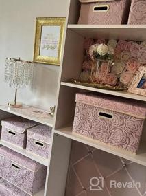 img 7 attached to 3-Pack PRANDOM Large Stackable Storage Bins W/ Lids: Decorative Boxes For Closet, Living Room & Bedroom (17.3X11.8X9.8")