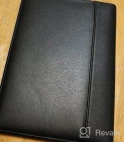 img 5 attached to Professional Leather Padfolio In Bordeaux – Perfect Accessory For Men And Women With Pen Loop And Notebook Folder, Made From Italian Calfskin