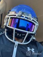 img 1 attached to Professional Tinted Football Helmet Visor - Nxtrnd VZR1 Shield For Youth & Adult Helmets With Visor Clips, Decal Pack, And Microfiber Bag Included review by Rick Turner
