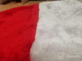 img 5 attached to 2 шт. 19-дюймовые красные и белые бархатные рождественские чулки с очень толстым плюшем для семейного праздника, украшения для рождественской вечеринки