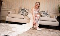 картинка 1 прикреплена к отзыву Chic And Comfy: Low Heel Satin Bridal Wedding Shoes For Women With Ankle Strap And Platform от Andy Kucrud