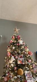img 6 attached to Блестящая 3D-звезда из розового золота со светодиодной подсветкой - идеально подходит для украшения рождественской елки и праздничного сезонного декора, Luxspire