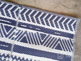 img 6 attached to Transform Your Outdoor Space With HiiARug 9'X12' Reversible Patio Rug For RV, Camping, And Beach