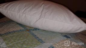 img 6 attached to Коллекция подушек Hotel King Size для сна - набор из 2-х подушек средней плотности из гусиного пера и полиэстера с серебристой обшивкой от Puredown®.