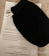 img 1 attached to MainBasics Korean Exfoliating Mitts: 100% Viscose Fiber For Soft Skin - Dead Skin Remover & Body Exfoliator Scrubber (1 Pair, Black) review by Lyle Stepp