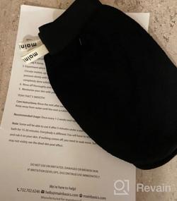 img 6 attached to MainBasics Korean Exfoliating Mitts: 100% Viscose Fiber For Soft Skin - Dead Skin Remover & Body Exfoliator Scrubber (1 Pair, Black)